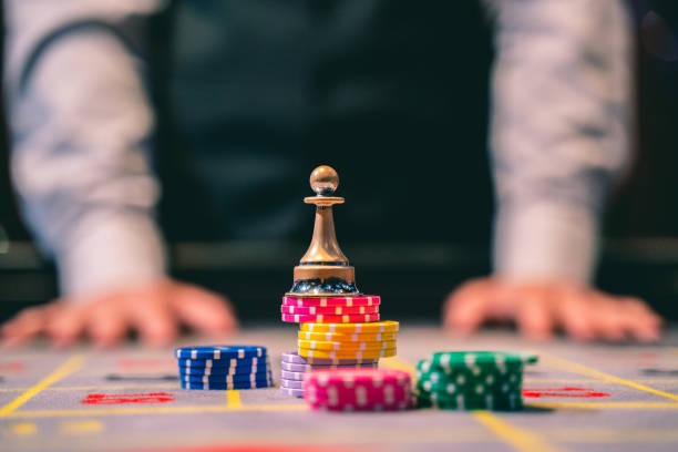 Live roulette table with professional croupier